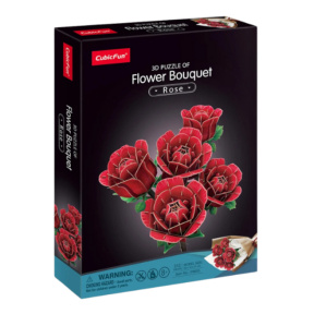 3D puzzle CubicFun «Buchet de flori – Trandafiri roșii», 312 elemente