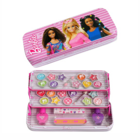 Set cosmetică Barbie în cutie (3 nivele)