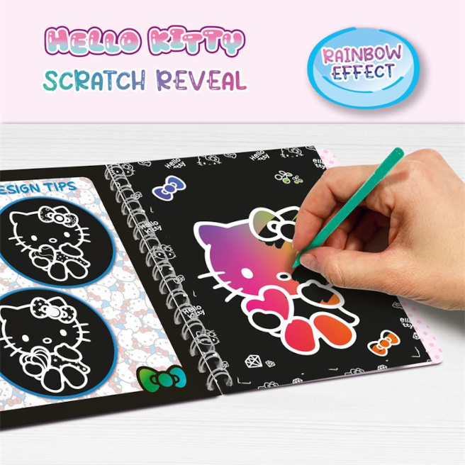 Набор для творчества Скетчбук Hello Kitty scratch reveal - crafti.md