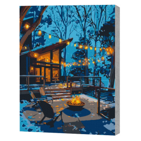Seara in lumina ghirlandelor,40x50cm Eco,Pictura pe numere