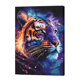 Tigrul cosmic 40×50 cm Eco. Pictură pe numere