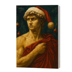 Давид в новогоднем настроении,40х50см Eco,Картина по номерам