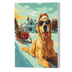 Mos Craciun cu coada,40x50cm Eco,Pictura pe numere