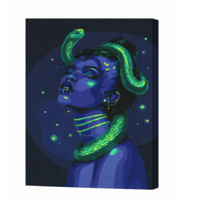 „Șarpele tău neon” 40×50 cm, ECO. Pictură pe numere© Solomiia Kovalciuk