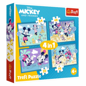 Пазлы Trefl "4в1" - Funny happenings of Mickey Mouse / Disney Mickey Mouse and Friends