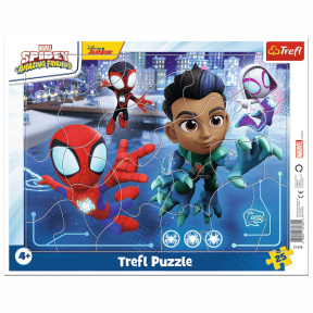 Пазлы Trefl "25 Frame" - "Spider jump / Disney Marvel Spiderman"