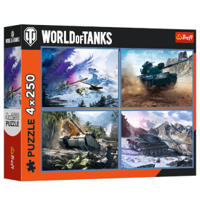 Пазлы "4x250" - The great tank battle