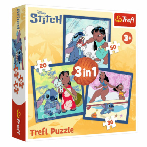 Пазлы Trefl "3in1" - Time with Stitch / Disney Lilo&Stitch