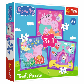 Puzzle Trefl "3in1" - Peppa Pigs habits / Peppa Pig