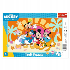 Пазлы Trefl "15 Frame" - "The Curious Mickey / Disney Mickey Mouse and Friends"
