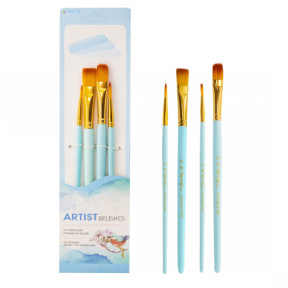Set din 4 pensule Yalong azuriu