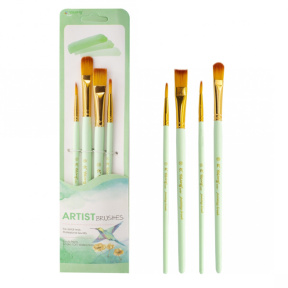 Set din 4 pensule Yalong verde