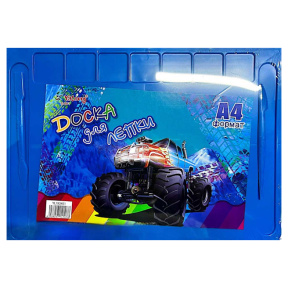 Tablă pentru modelare cu decor A4, albastră