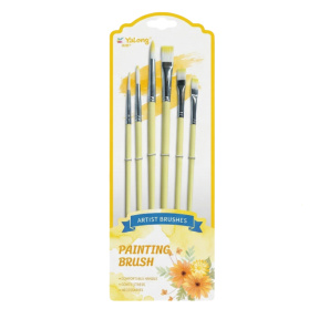 Set din 6 pensule Yalong, galben