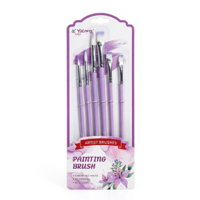 Set din 6 pensule Yalong, violet