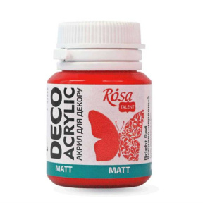 Акрил для декора, Ярко-красный, матовый, 20 мл