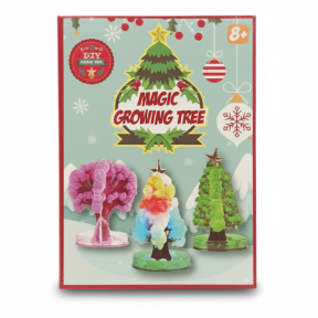 Новый Год. Опыты. Выращивание кристаллов, Елочка, 16 см, зеленый