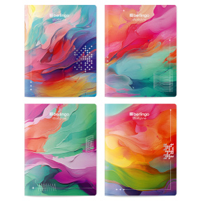 Caiet 48 foi pătrățele Berlingo "Collision XS" soft touch assorti