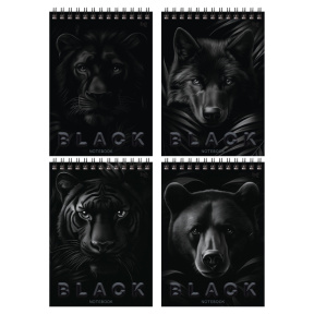 Blocnotes A5 40 foi pătrățele BG "Just black"