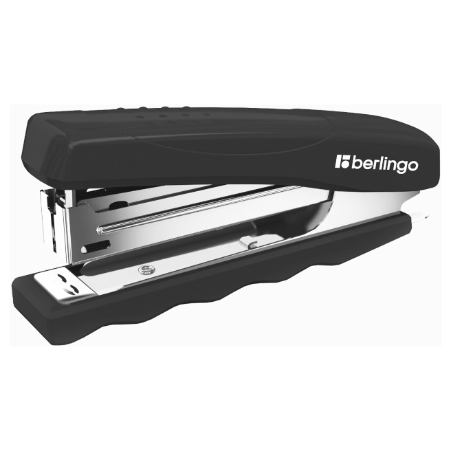 Capsator Berlingo plastic (capse №10), 16 foi, "Comfort" negru