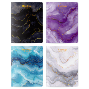 Caiet 48 foi pătrățele Berlingo "Golden Shade" soft touch assorti