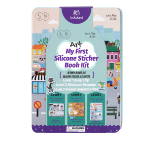 Cărticică cu stickere din silicon „Orașul animat” Tooky Toy