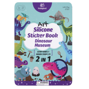 Cărticică cu stickere din silicon „Muzeul dinozaurilor” Tooky Toy