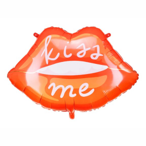 Balon din folie „Kiss me”, 86,5*65 cm (34x25), PartyDeco
