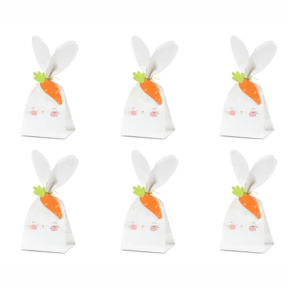 Pungi pentru dulciuri „Iepure”, mix de 6 bucăți, PartyDeco