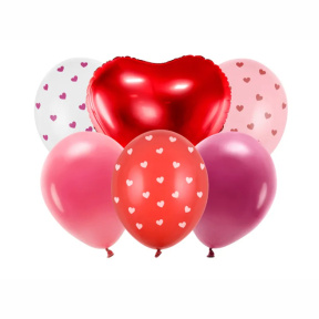 Набор воздушных шариков Be my Valentine, 6 шт, 50 см, PartyDeco