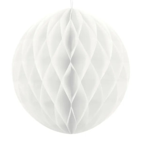 Decorațiune din hârtie Balon, alb, 30 cm, PartyDeco