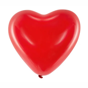 Воздушный шар 16", Сердце (красное), PartyDeco
