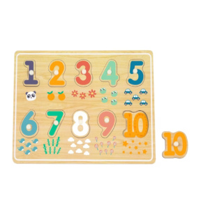 Пазл с деревянным цифрами,Tooky Toy