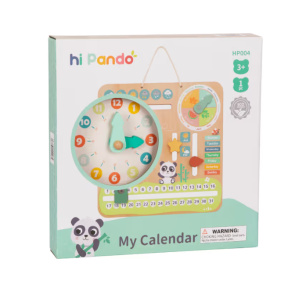 Деревянные часы-календарь с пандой, Tooky Toy