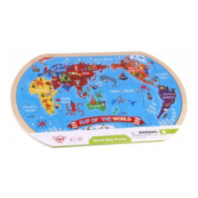 Деревянный пазл «Карта мира» Tooky Toy