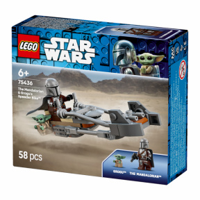 Constructor LEGO Star Wars Speeder Bike-ul lui The Mandalorian și Grogu