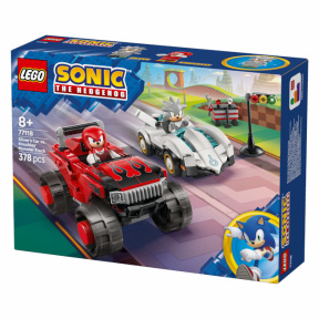 Constructor LEGO Sonic The Hedgehog Mașină lui Silver vs. Monster Truck-ul lui Knuckles