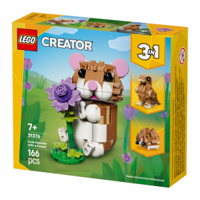 Constructor LEGO Creator Hamster drăguț cu floare