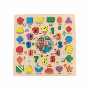 Обучающая доска Часы с геометрическими фигурами