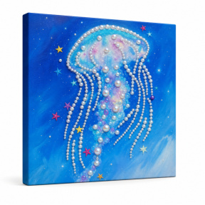Pictură cu perle, 20x20 cm, Meduză