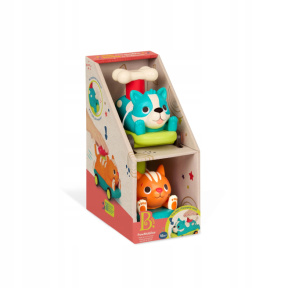 Mașinuțe Battat împinge și condu cu animale (pisică și câine)