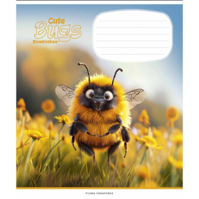 Caiet 12 foi linie oblică Shkolyarik Genius Cute bugs