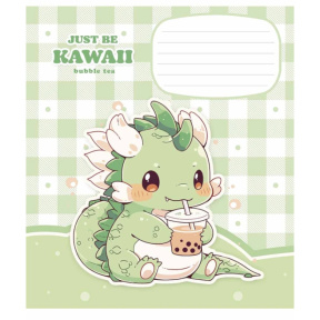 Тетрадь 12 листов косая линейка Школярик Glitter Just be kawaii