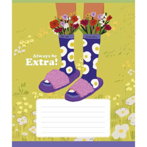 Тетрадь 12 листов клетка Genius Be extra