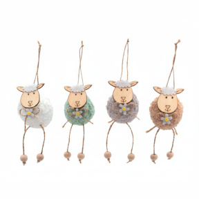 Decor „Oi de primăvară” suspendate, 16 cm, culori mixte