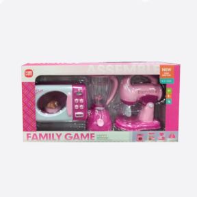 Set de joacă „Blender + Mixer + Cuptor cu microunde” cu sunet și lumină, roz