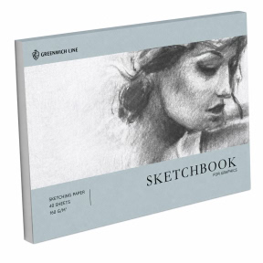 Скетчбук для графики и эскизов 40 листов, А4 GL "Graphics. Graceful girl", на склейке, 160г/м