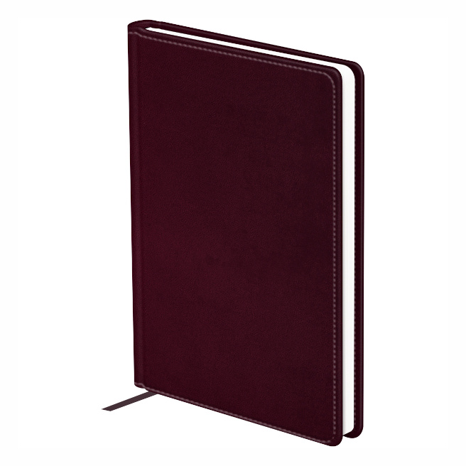 Agendă nedatată A6, 136 foi, piele sintetică, BG „Winner. Violet”, burgund