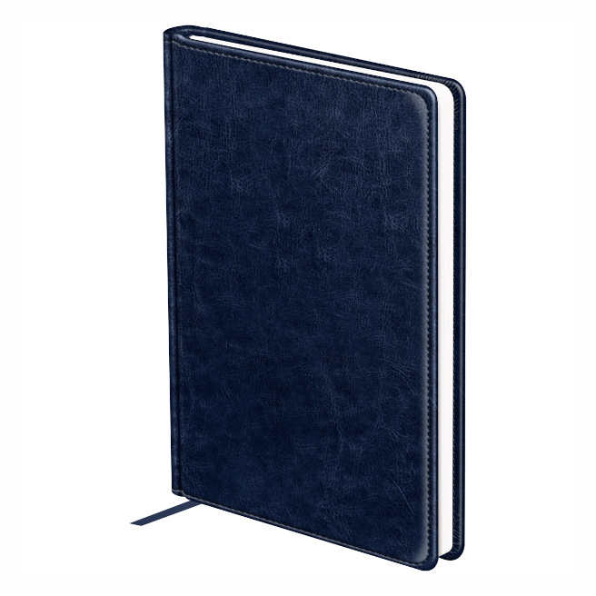 Agendă nedatată A6, 160 de coli, piele sintetică, BG „Nebraska. Blue”, albastră
