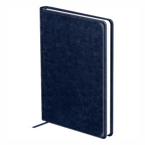 Agendă nedatată A6, 160 de coli, piele sintetică, BG „Nebraska. Blue”, albastră